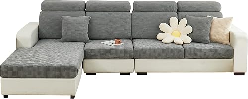 TOPCHANCES Funda de cojín para sofá, resistente al desgaste, universal, de elastano, todo incluido, funda de sofá, funda seccional, fundas elásticas