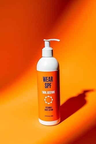 Miniatura 8 de WearSPF Loción corporal con vitamina C, tratamiento de exfoliación restauradora de la piel con ácido láctico y urea, hidrata e hidrata la piel,
