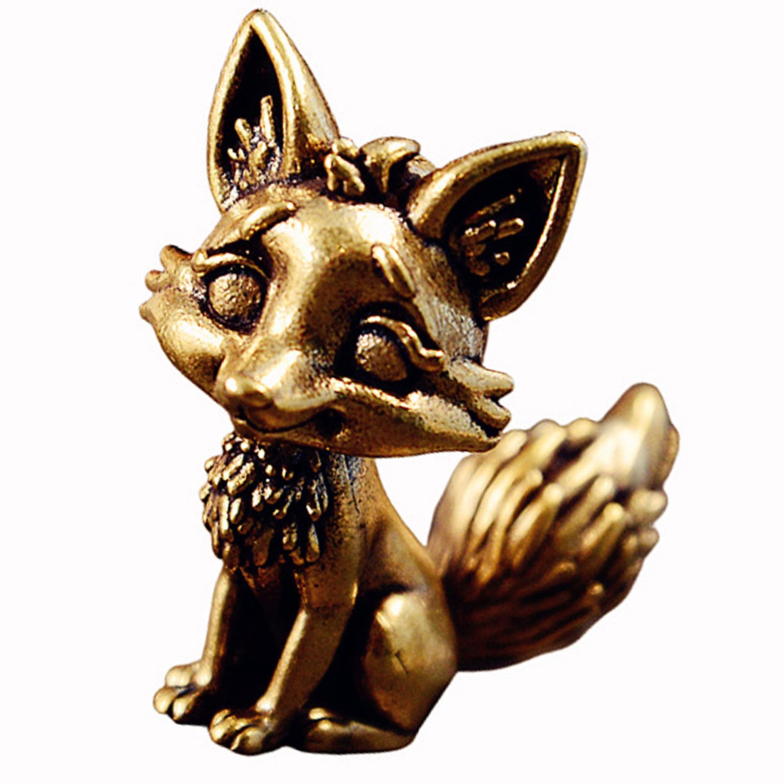 YWLUUOO Brass Animal Sculpture Accessory Antique Copper Artwork Ornament for Party Centerpieces Shelf Decoration Handcrafted Brass Home Decoration