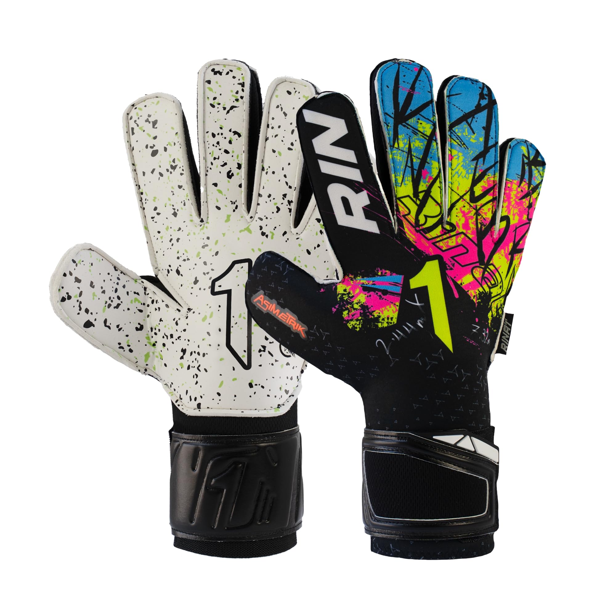 Rinat Guante de Portero Asimetrik As, Negro, Unisex Adulto