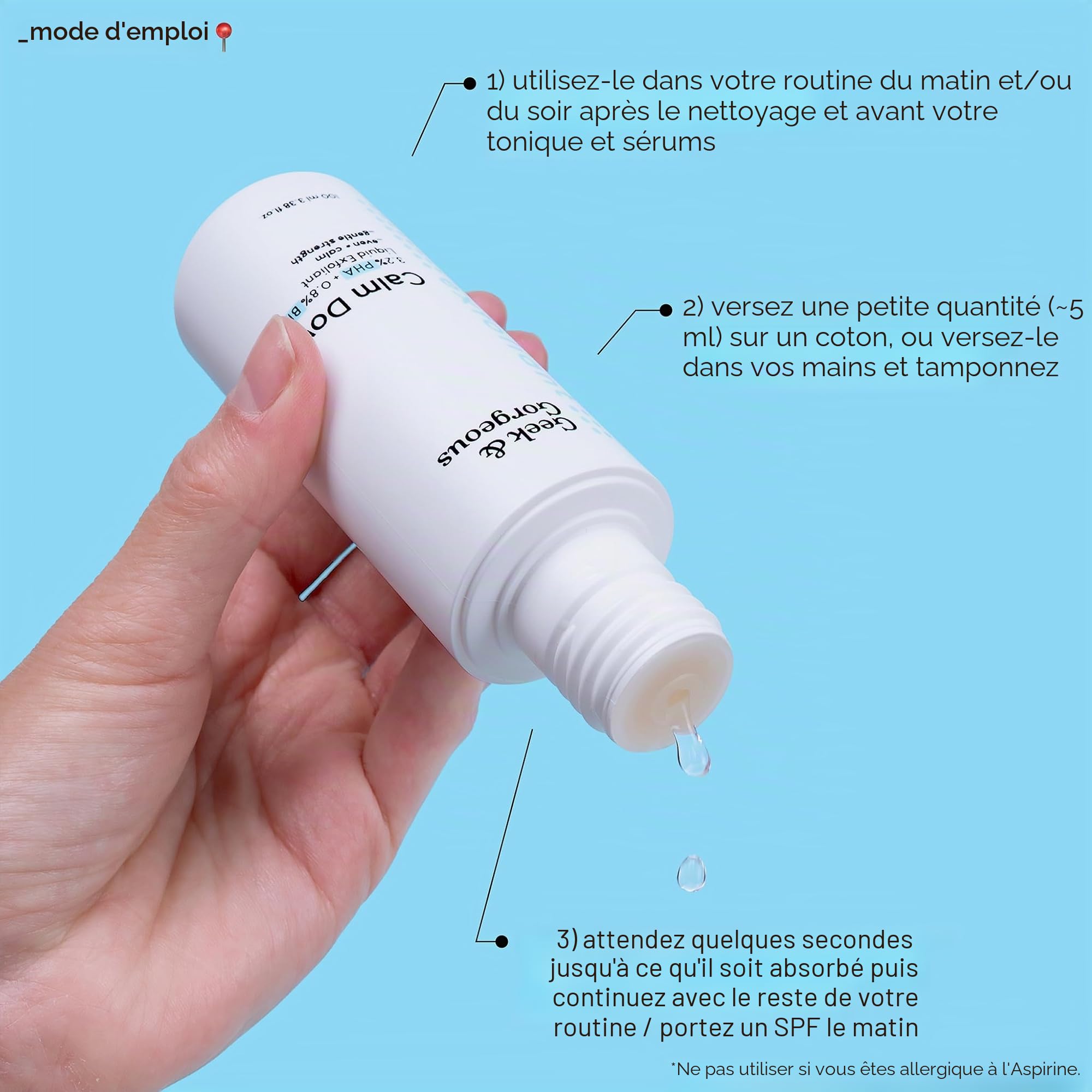 Geek & Gorgeous - Calm Down – Exfoliant doux pour le visage avec PHA et BHA, idéal pour les peaux sensibles. Exfolie en douceur, affine le grain de peau et apaise – Flacon de 100 ml.