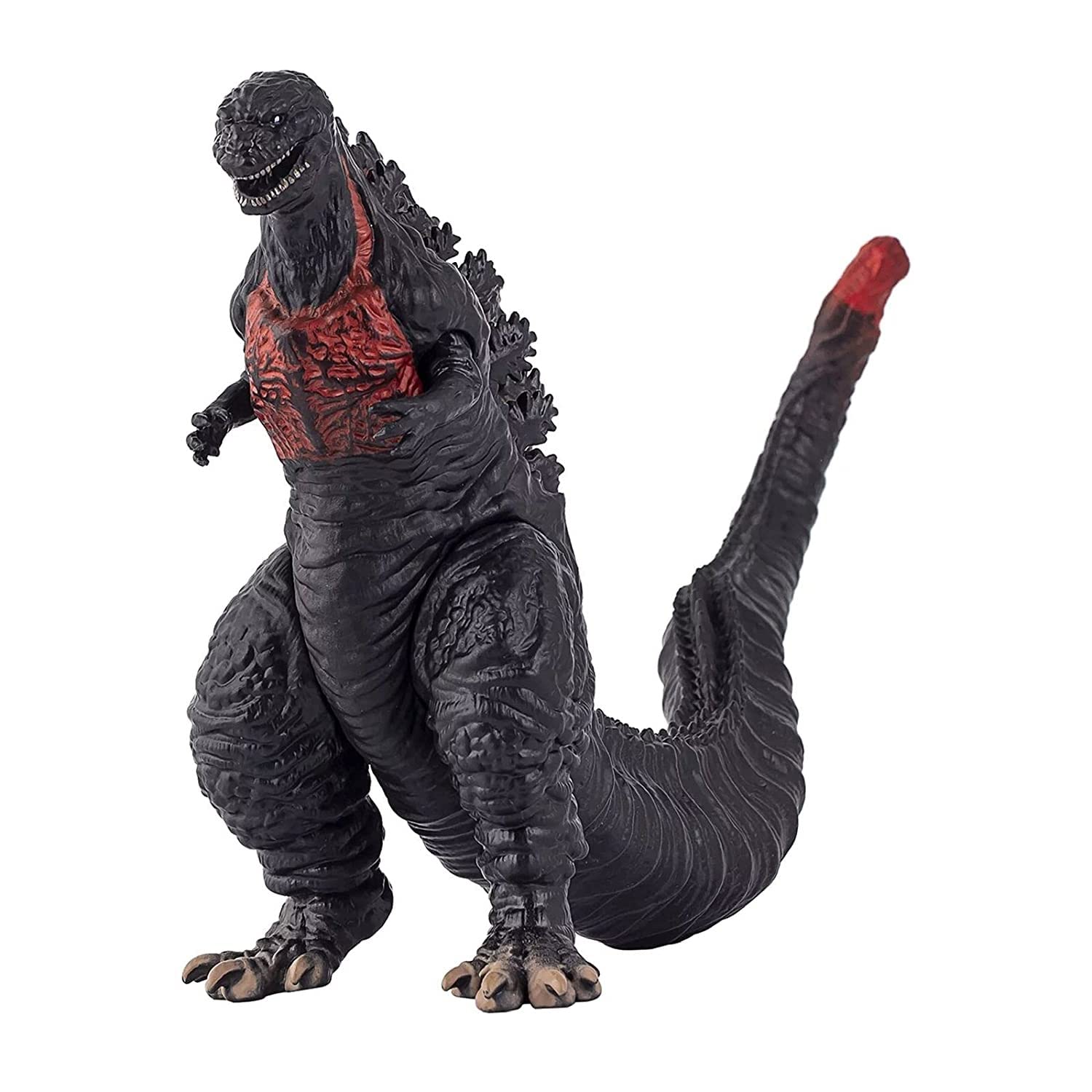 De-Lite Action Figures PVC Anime Movable Collectible Model Statue Toys (ShinGodzilla - Black (Red Spine), 17Cm)