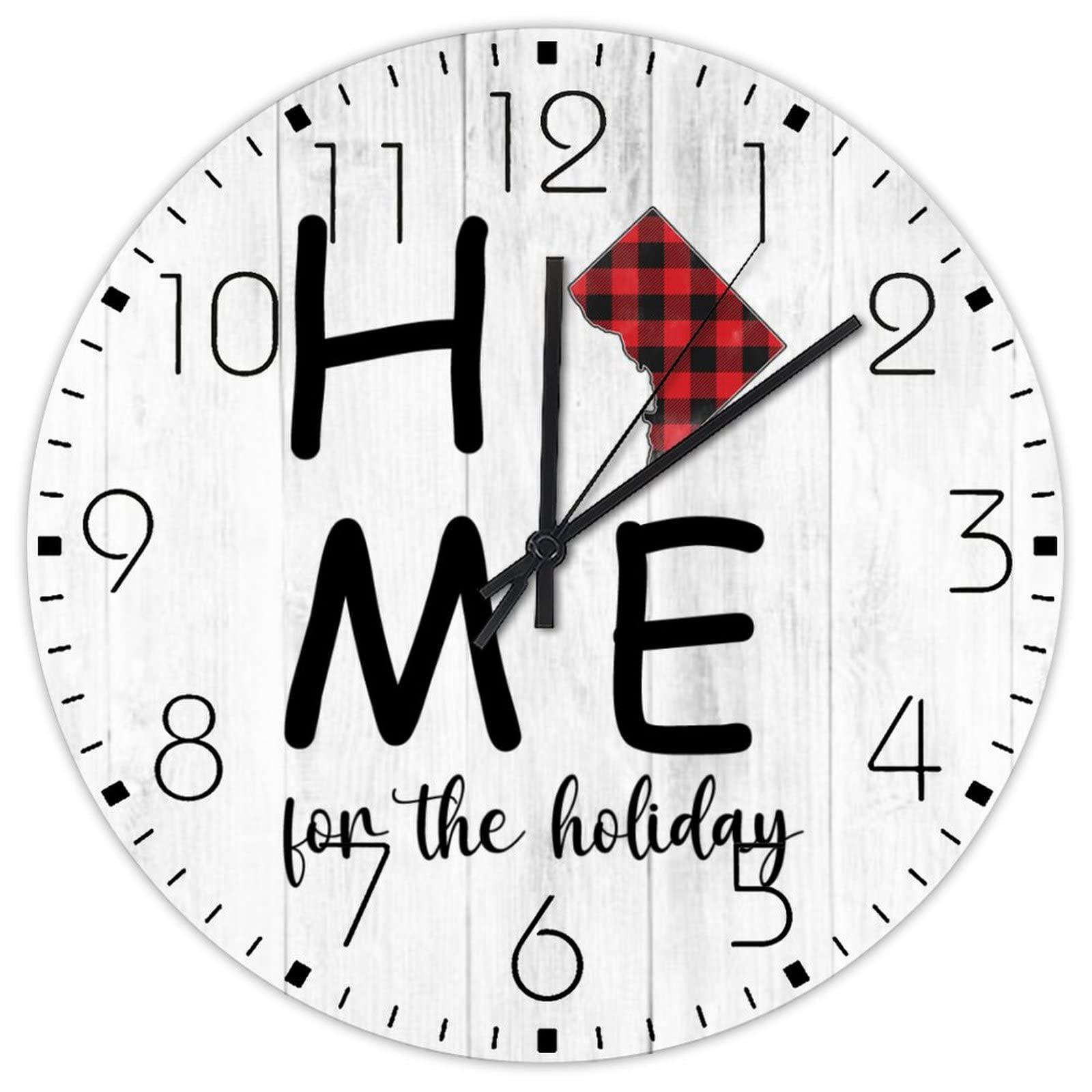 Horloge murale en bois pour chambre d'enfant et salon de maison de vacances