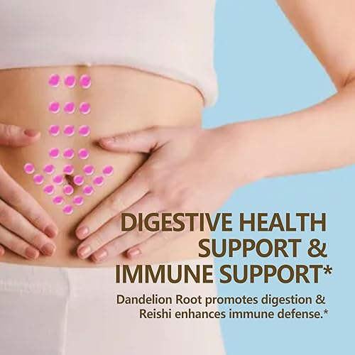 Miniatura 3 de Diente de Leon Organico Hierba, fórmula de suplemento de diente de león con cúrcuma de cardo mariano para limpieza desintoxicante, digestión y apoyo