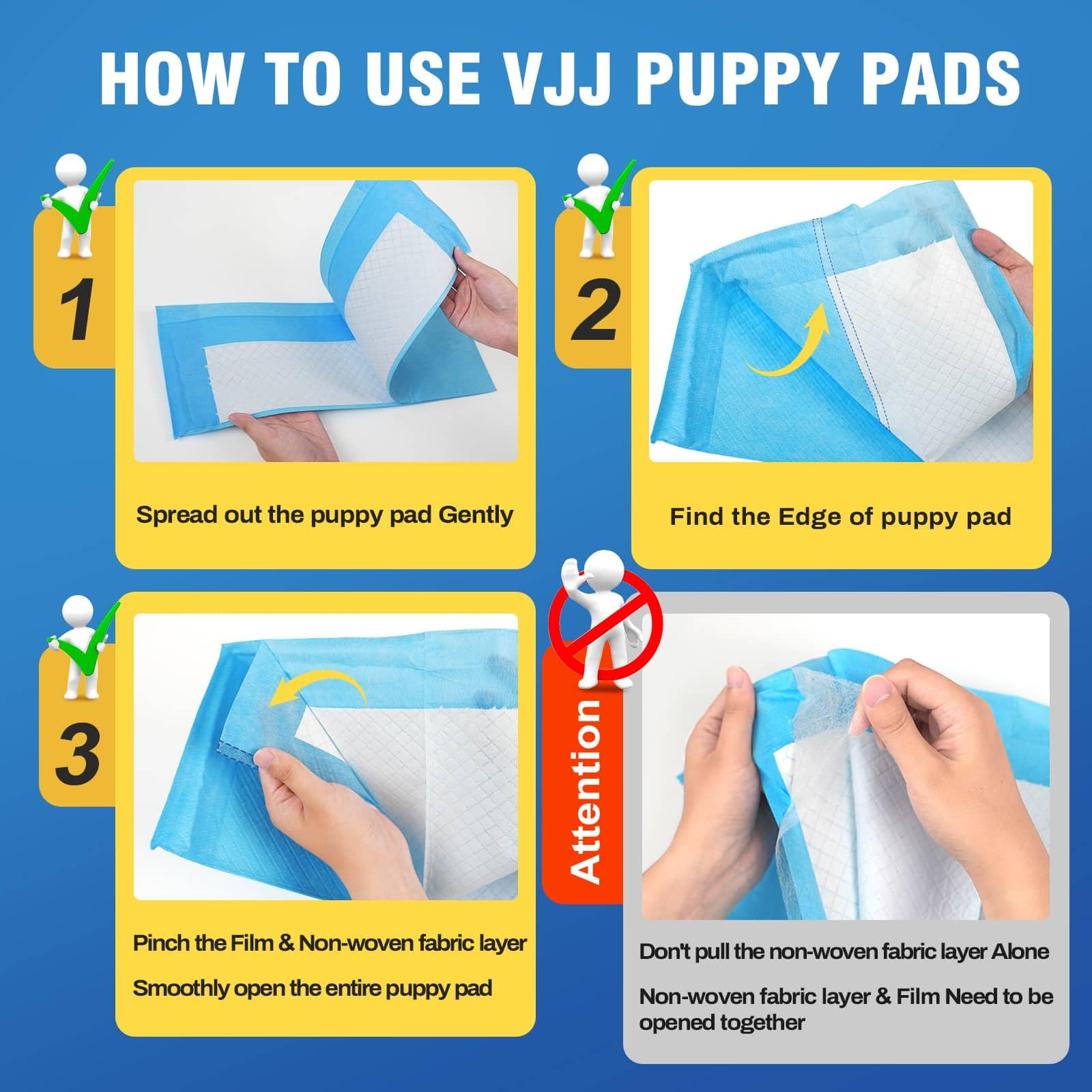 VJJ Almohadillas para orina de perro extra grandes de 30 x 36 pulgadas (50 unidades)