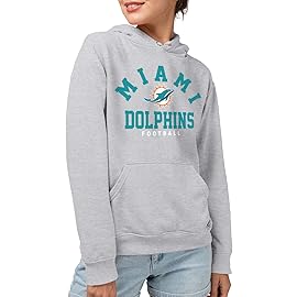 Junk Food Clothing x NFL - Miami Dolphins - Classic Team Logo - Unisex Adult Pullover Fleece Hoodie for Men and Women - Size XX-Large , Grey