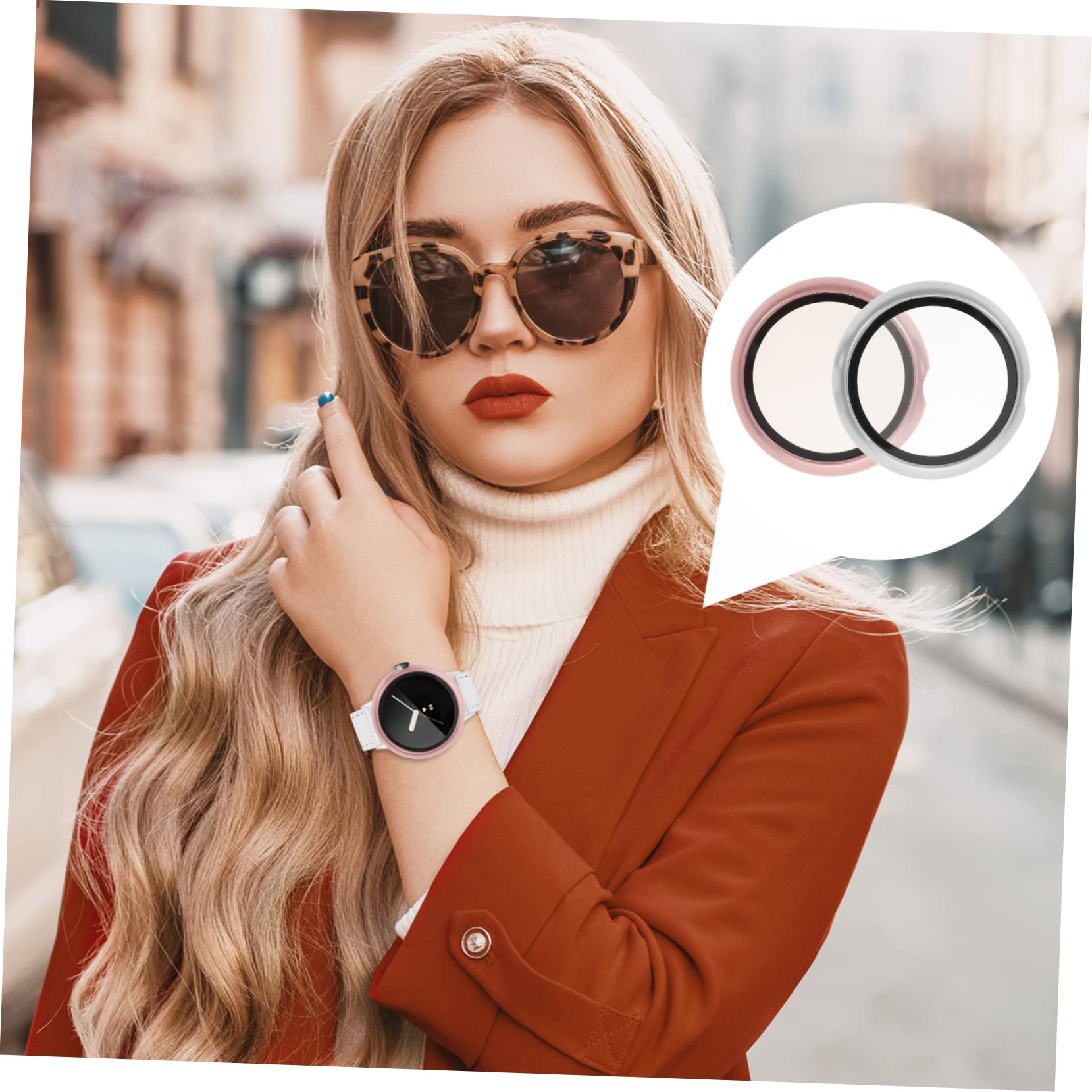 Gatuida 5 Set di Cover per Schermo Dellorologio Watch Compatibile con Schermo Staccabile E Sostituibile Custodia Protettiva Delicata per Orologio 2 Pezzi*5