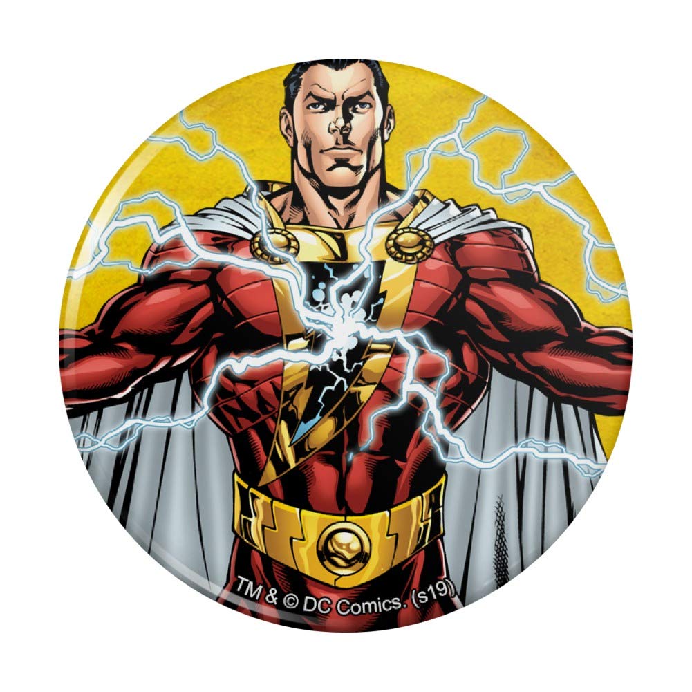 Justice League Shazam Character Pinback Button Pin