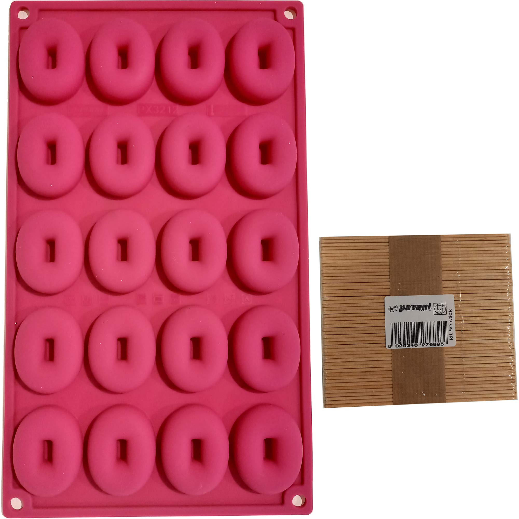 Pavoni Rainbox Stick Doughnut Lollie Silicone Mould