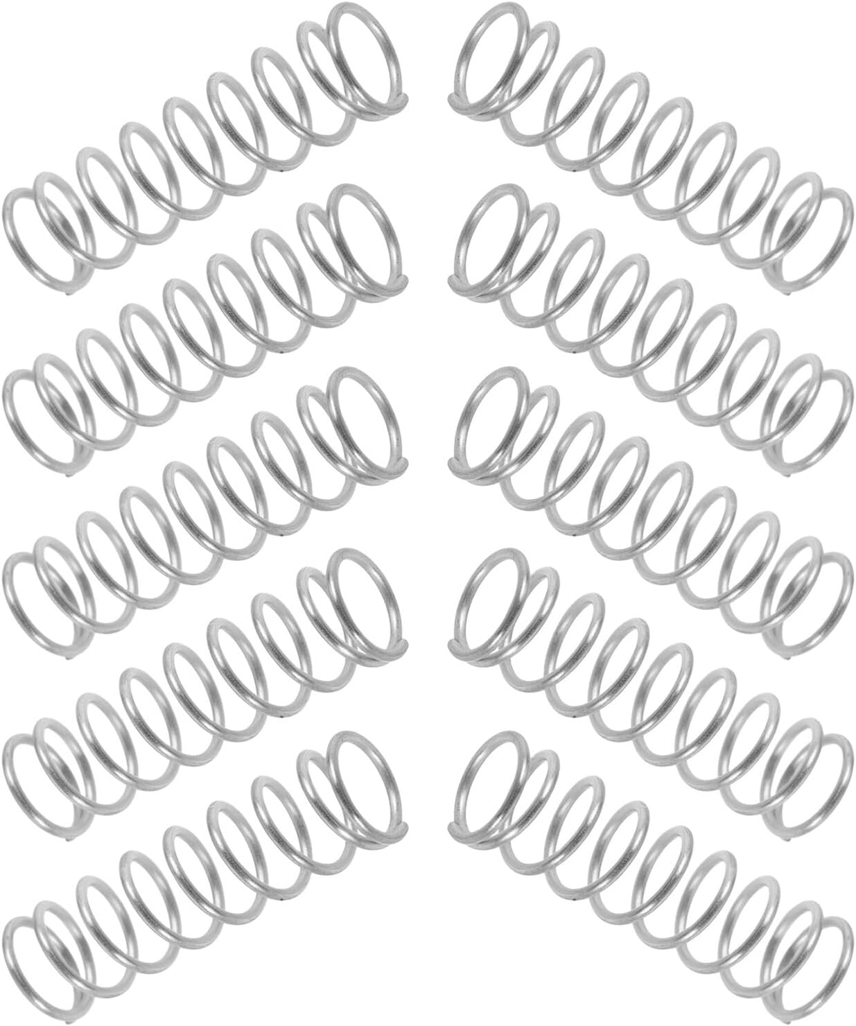 Anneome 10pcs Stainless Steel Compression Springs for Trigger Spray Handle, 7mm Od Sprayer Repair Kit, Pump Head Return Springs for Garden Watering Cans and Household Mister