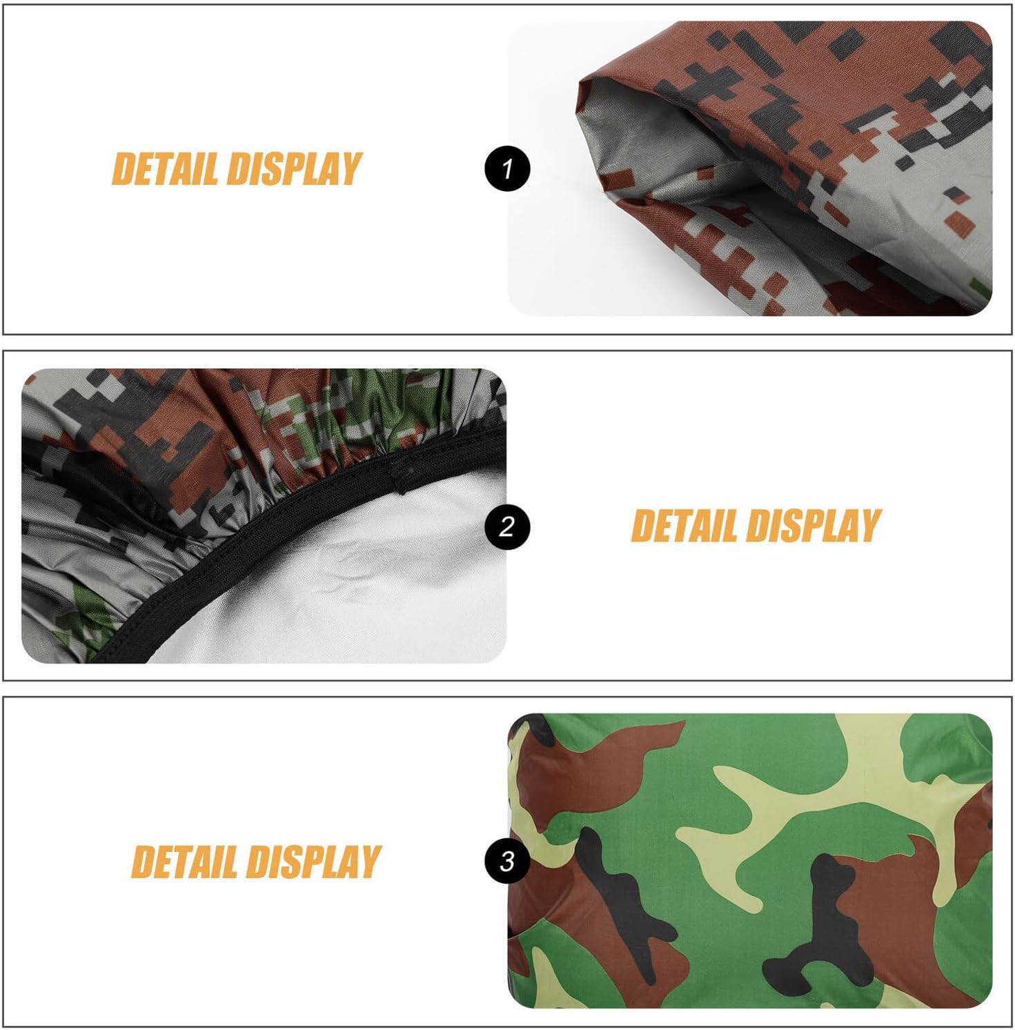 Toddmomy 3pcs Backpack Rain Cover Camouflage Shoulder Bag Protector for Hiking Camping Outdoor Use Polyester Scratch-Resistant Multipurpose