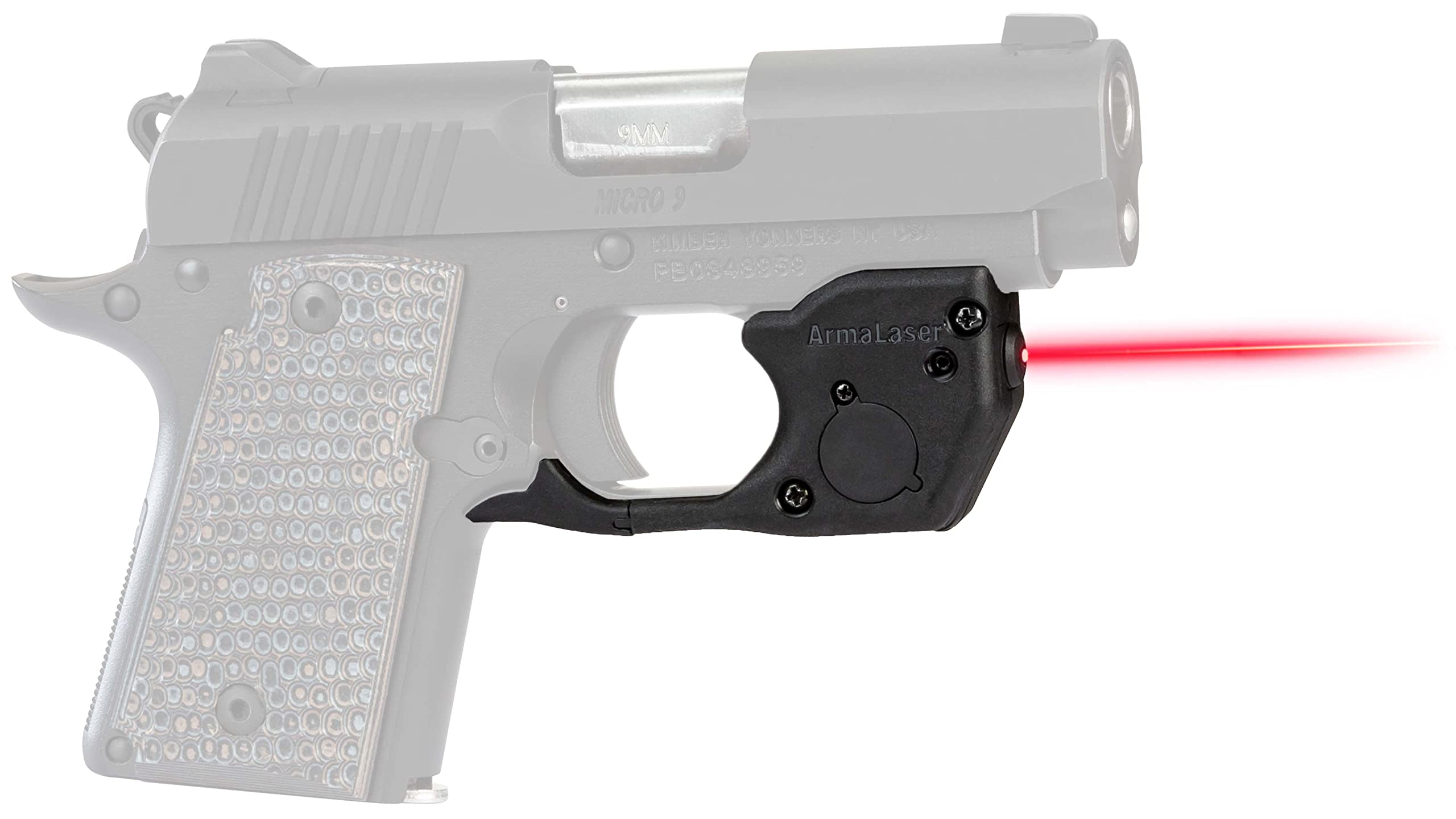 ArmaLaser TR33 Designed to fit Kimber Micro 9 Super Bright Red Laser Sight with GripTouch Activation [Will NOT FIT Micro 380]