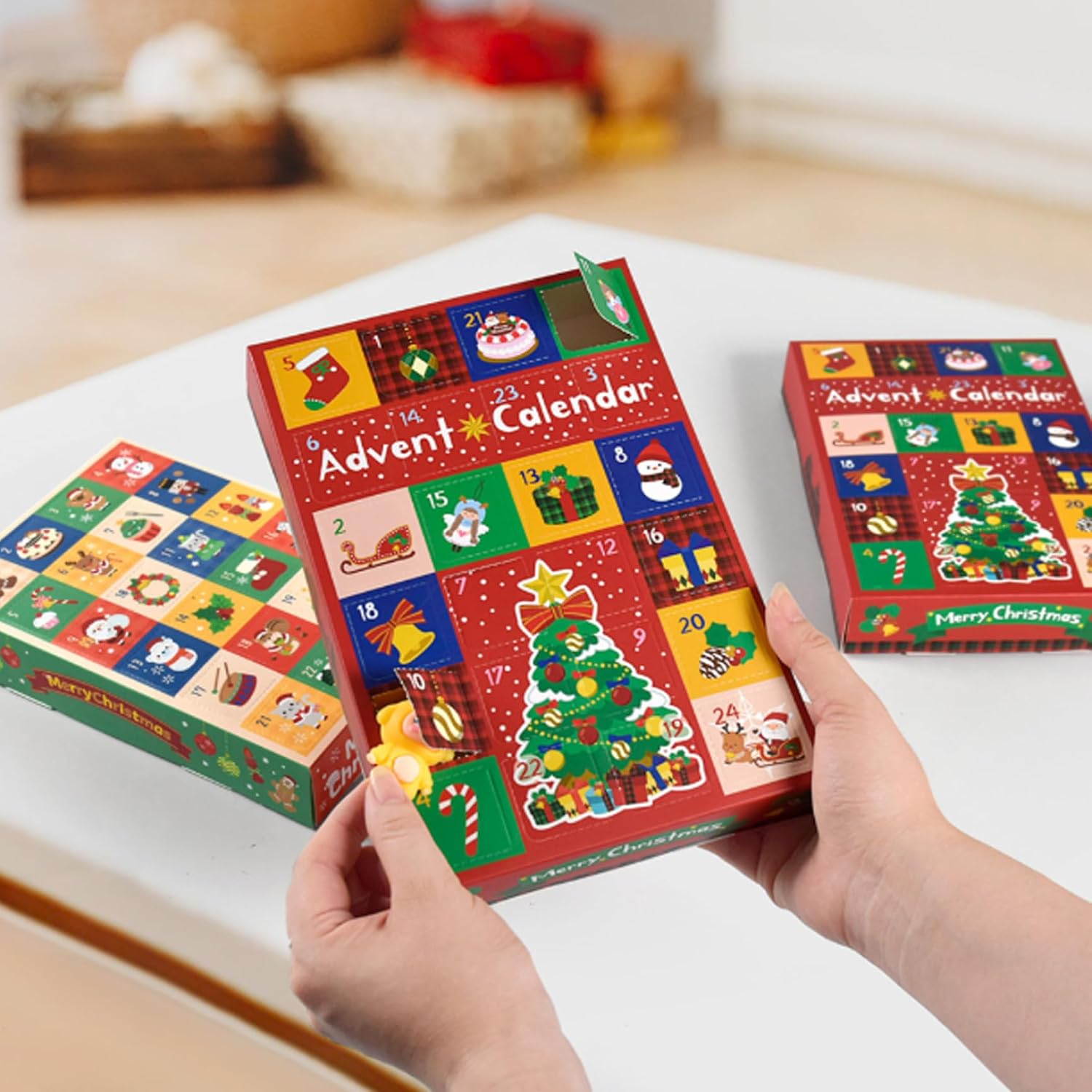 10Pcs DIY Advent Calendar, Christmas 24 Days Empty Advent Calendars to Fill, Creative Cardboard Number Countdown Box for Kids & Adults