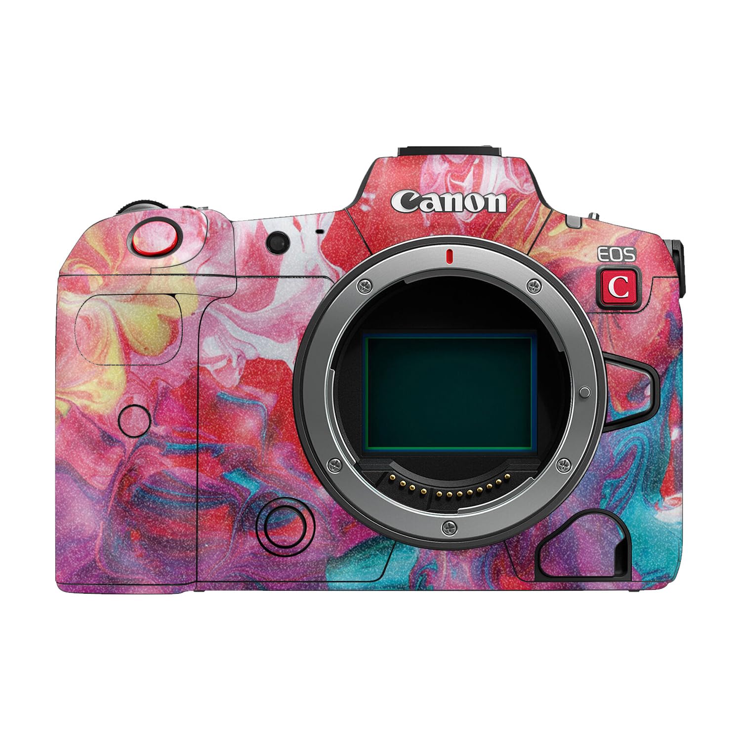 Glossy Glitter Camera Skin Compatible with Canon EOS R5C (2022) - Paint Party - Premium 3M Vinyl Protective Wrap Decal Cover - Easy to Apply | Crafted in the USA by MightySkins