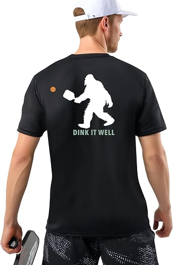 Mens T-Shirts for Pickleball-Sport - UPF 50+ Quick Dry Performance Short Sleeve Tee