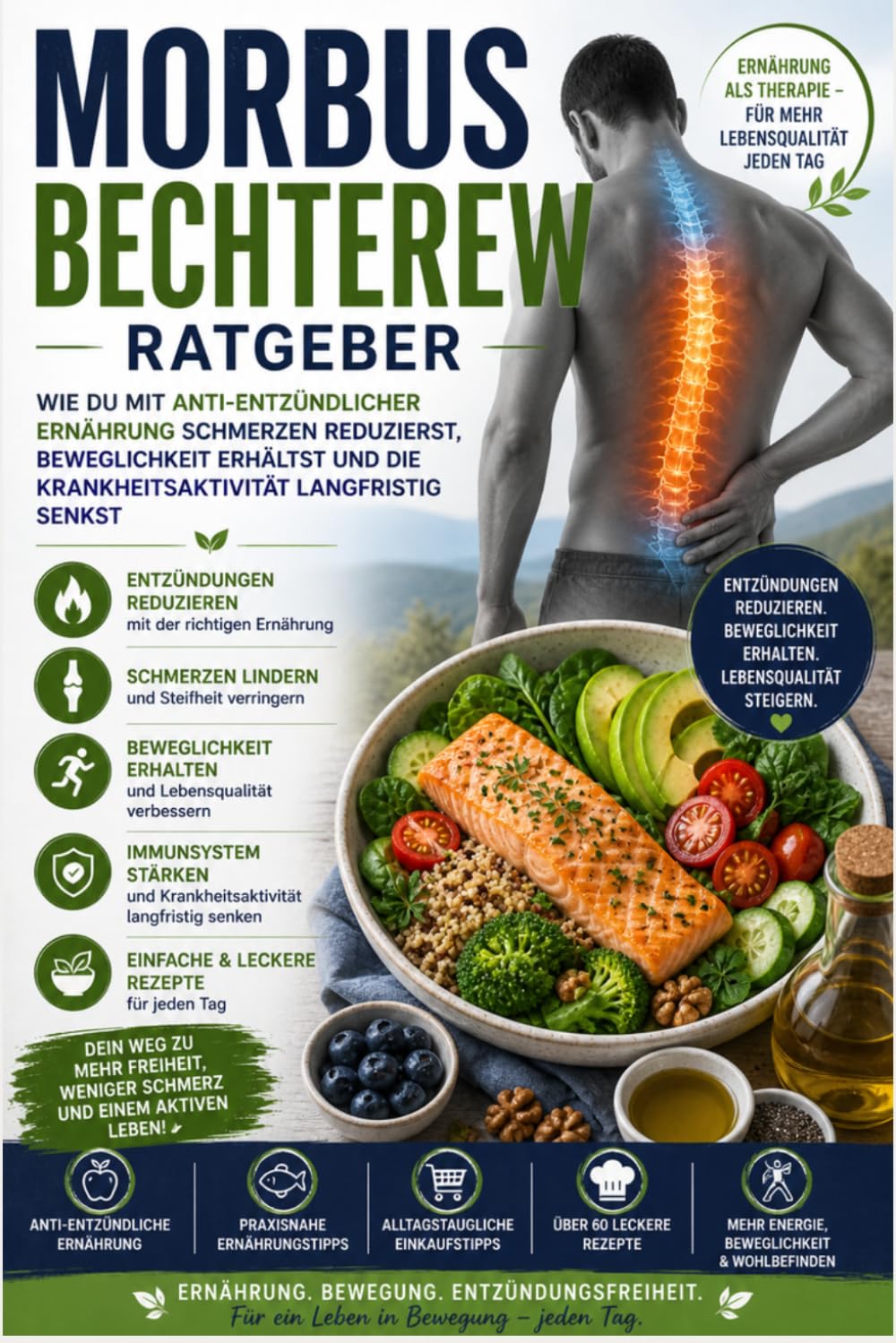 Morbus Bechterew Ratgeber: Wie Du mit anti-entzündlicher Ernährung Schmerzen reduzierst, Beweglichkeit erhältst und die Krankheitsaktivität langfristig senkst