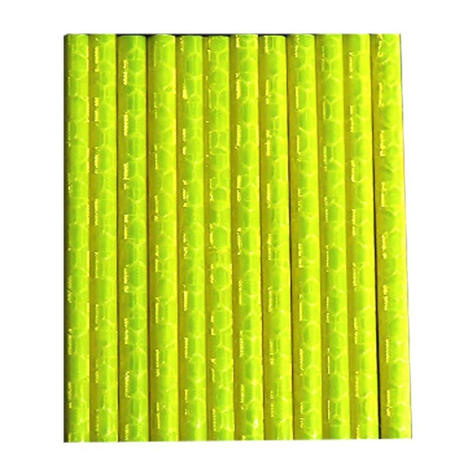 DecoracióN De Radio Bicicleta 12 unids/Pack de Tubos Reflectantes for Bicicleta, Tubos for radios de Rueda, Luces de Advertencia, Cintas Reflectantes DecoracióN De Radios(Yellow)