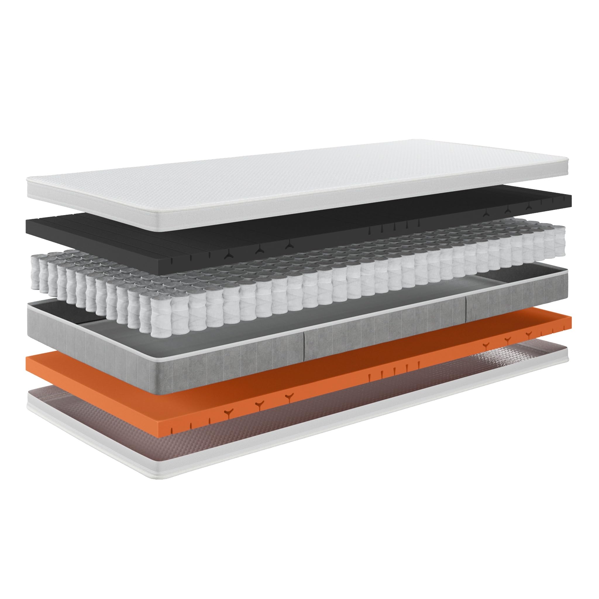 Hn8 Taschenfederkern-Matratze Eco Spring Elite, H2/H3, 180 x 200 cm