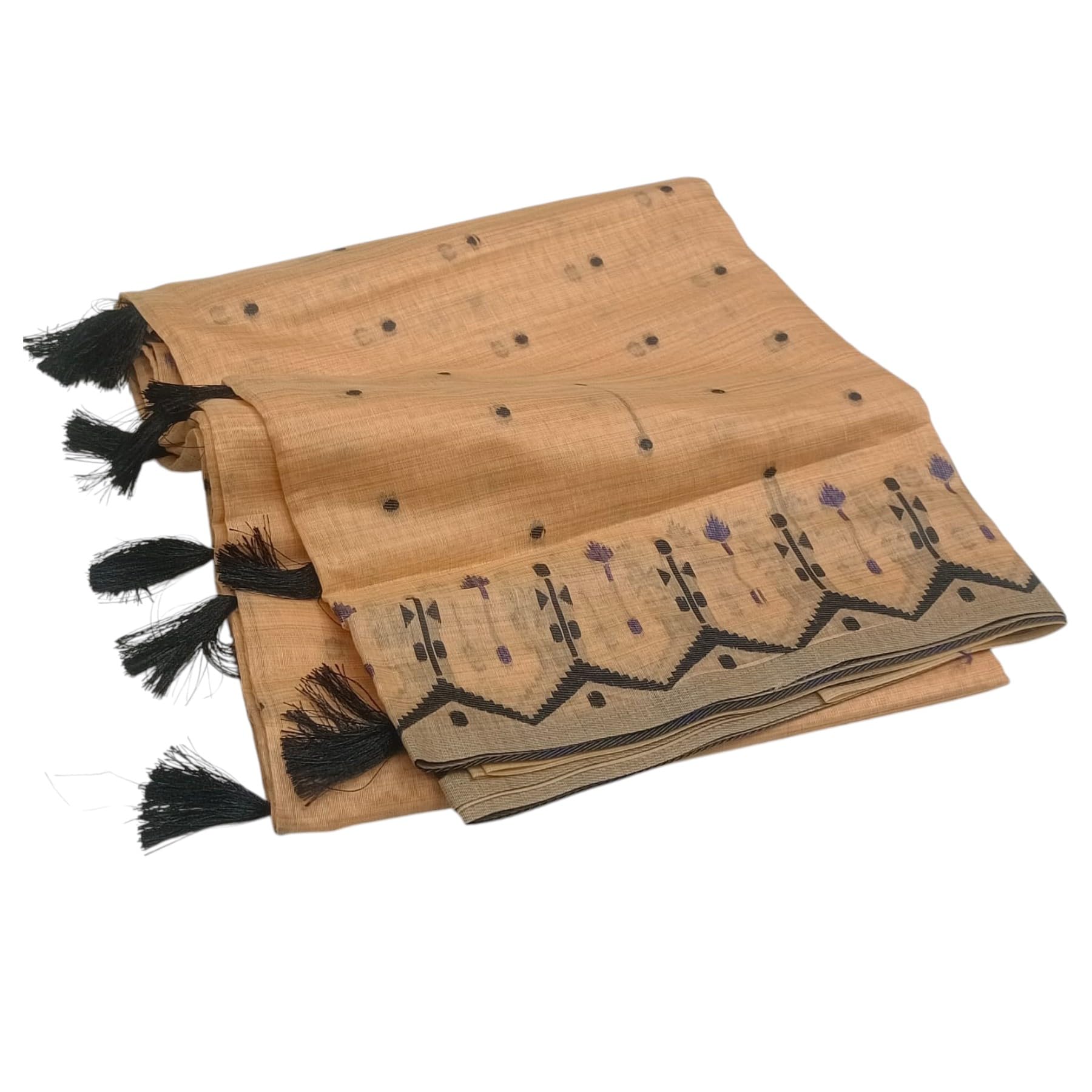 Traditional Indian Handloom Cotton Saree | Fancy Ethnic Motifs Design | Soft Breathable Fabric | Elegant Festive Outlook | Includes Matching Blouse Piece-picture-43