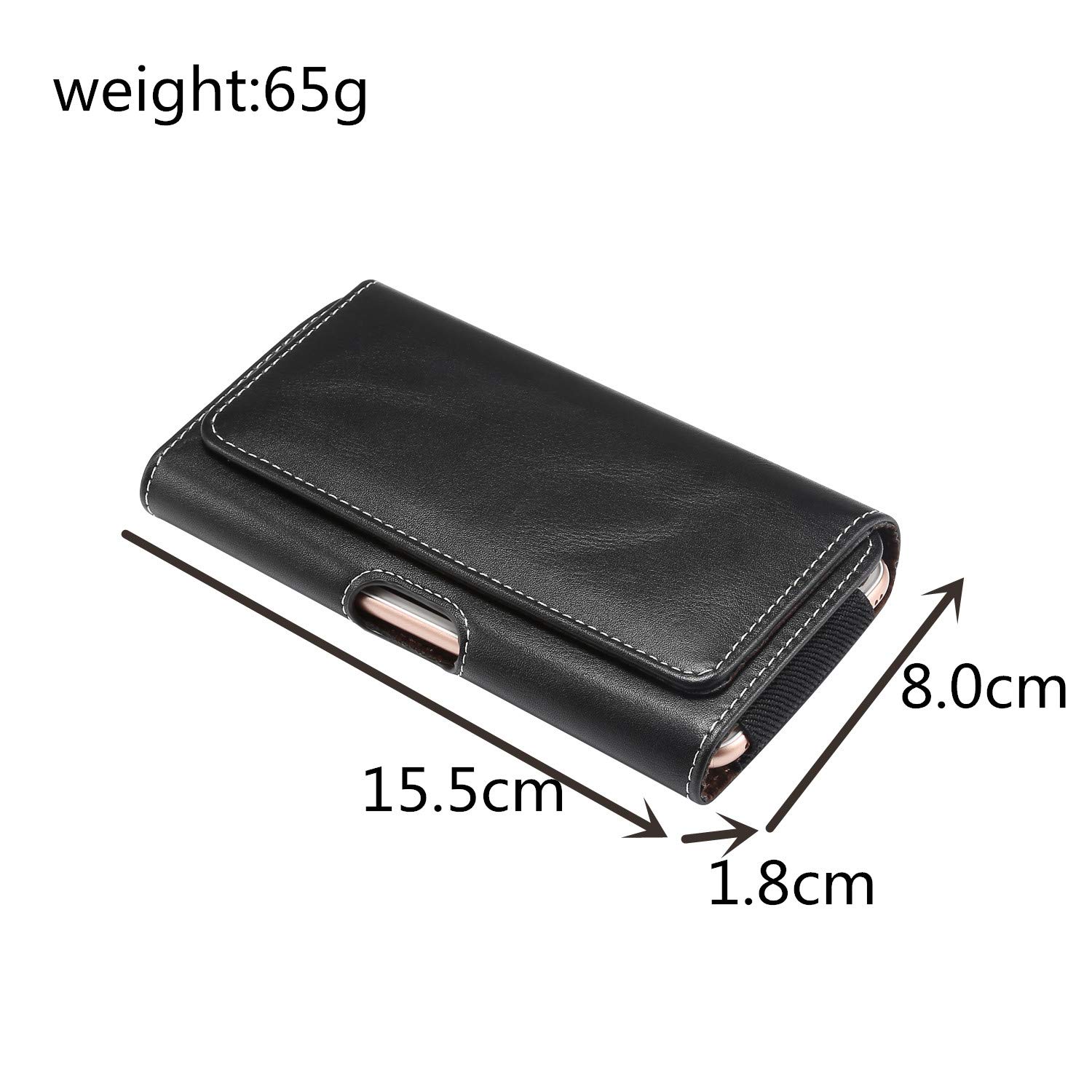 Ceinture Holster Étui Cuir Avec Boucle - Compatible Xiaomi Mi A3, Honor 20 Pro/Lite, Etc.