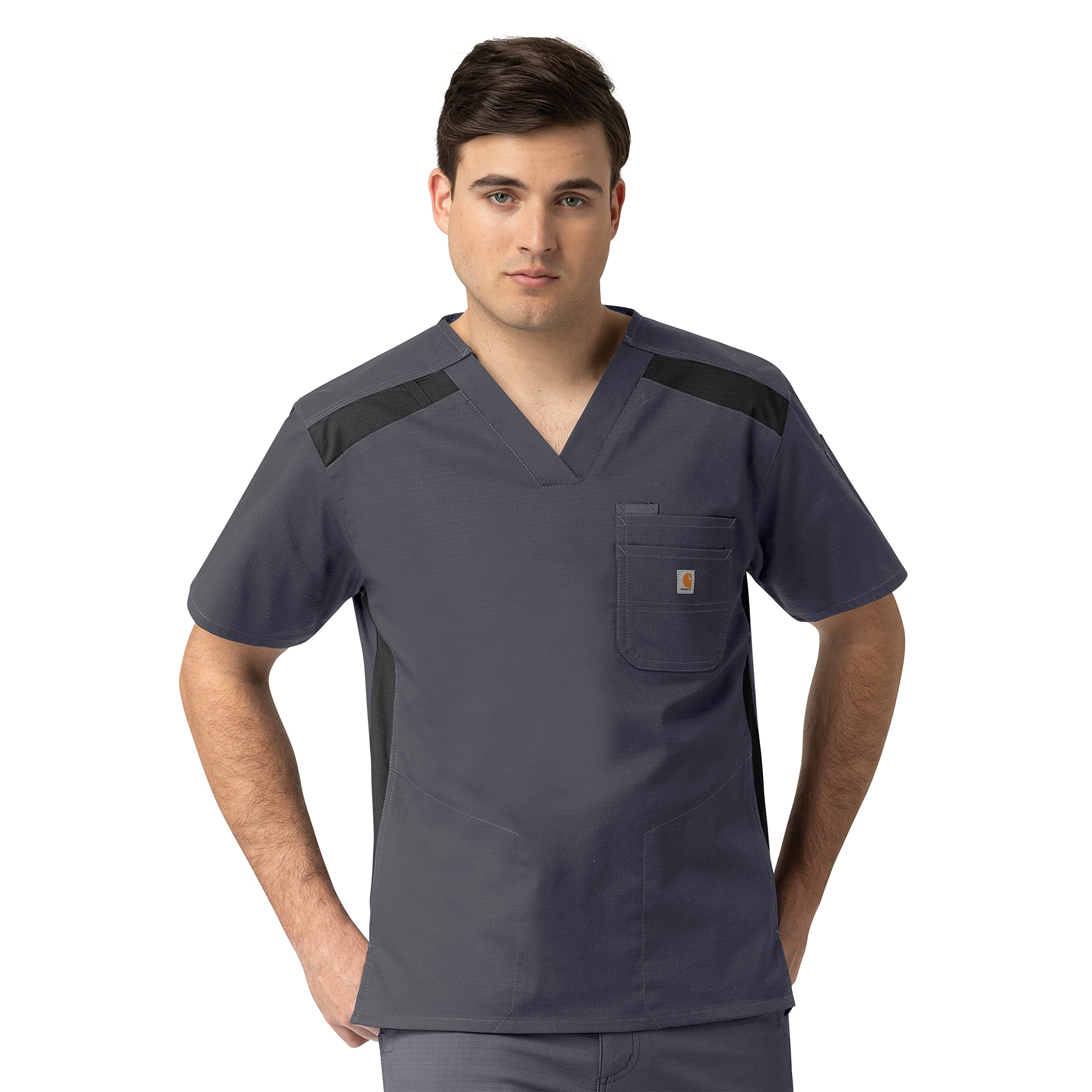 Carhartt Scrubs C15418 Two Tone Slim Fit Six Pocket Top