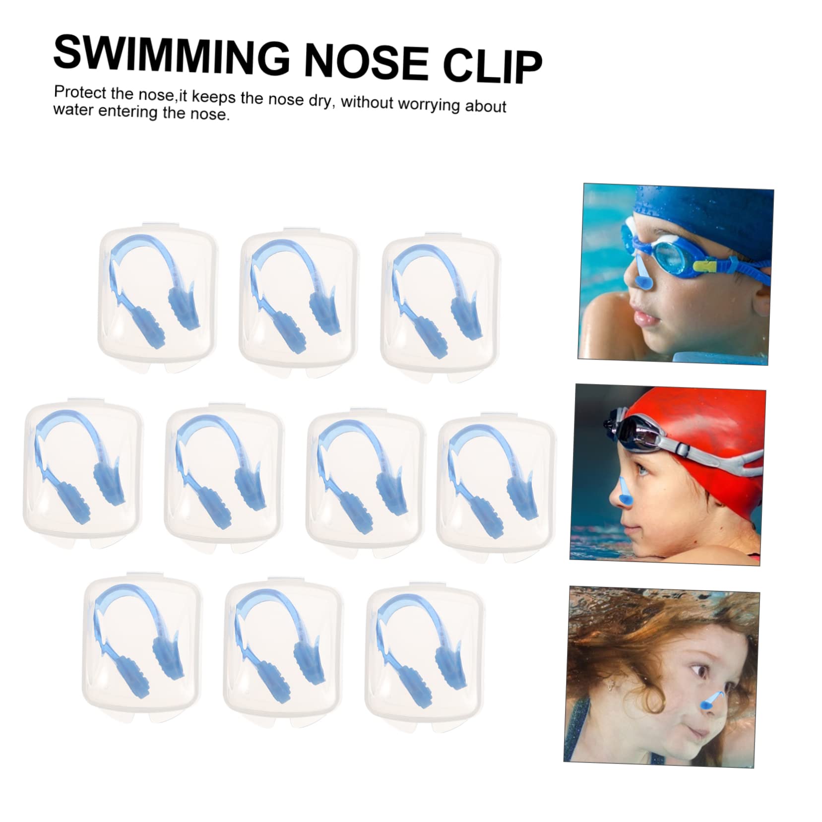 8 Sets Nasenklammer Zum Schwimmen Tragbare Nasenblutenstöpsel Design Für Jungen Mädchen Und Erwachsene 10 Stück * 8