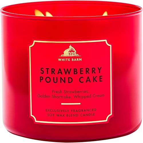 Bath & Body Works Strawberry Pound Cake 3-Wick Candle