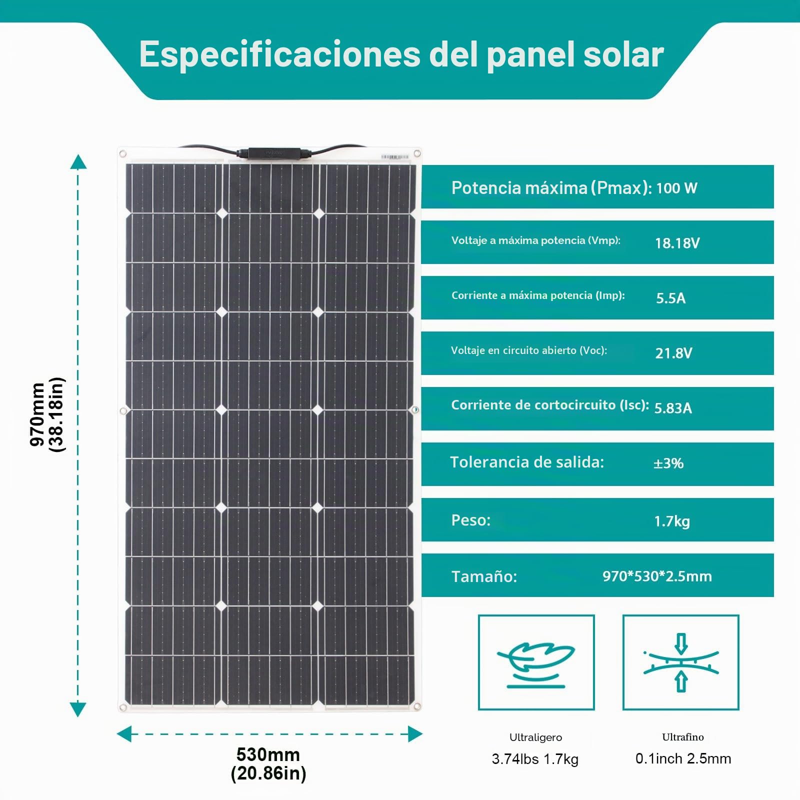 Kit Panel Solar Monocristalino Flexible Módulo Panel Solar 200W 20A 12V/24V Controlador Carga Solar Para Embarcaciones Sistema Aislado la Red Camping, Balcones Sistema Solar Autocaravana