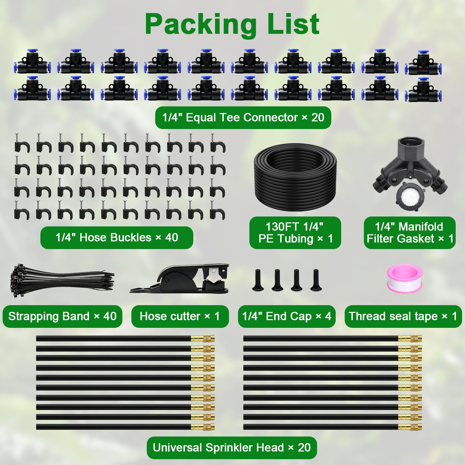 Bewässerungssystem Micro Drip, 38M Tropfbewässerung Set für Garten & Balkon