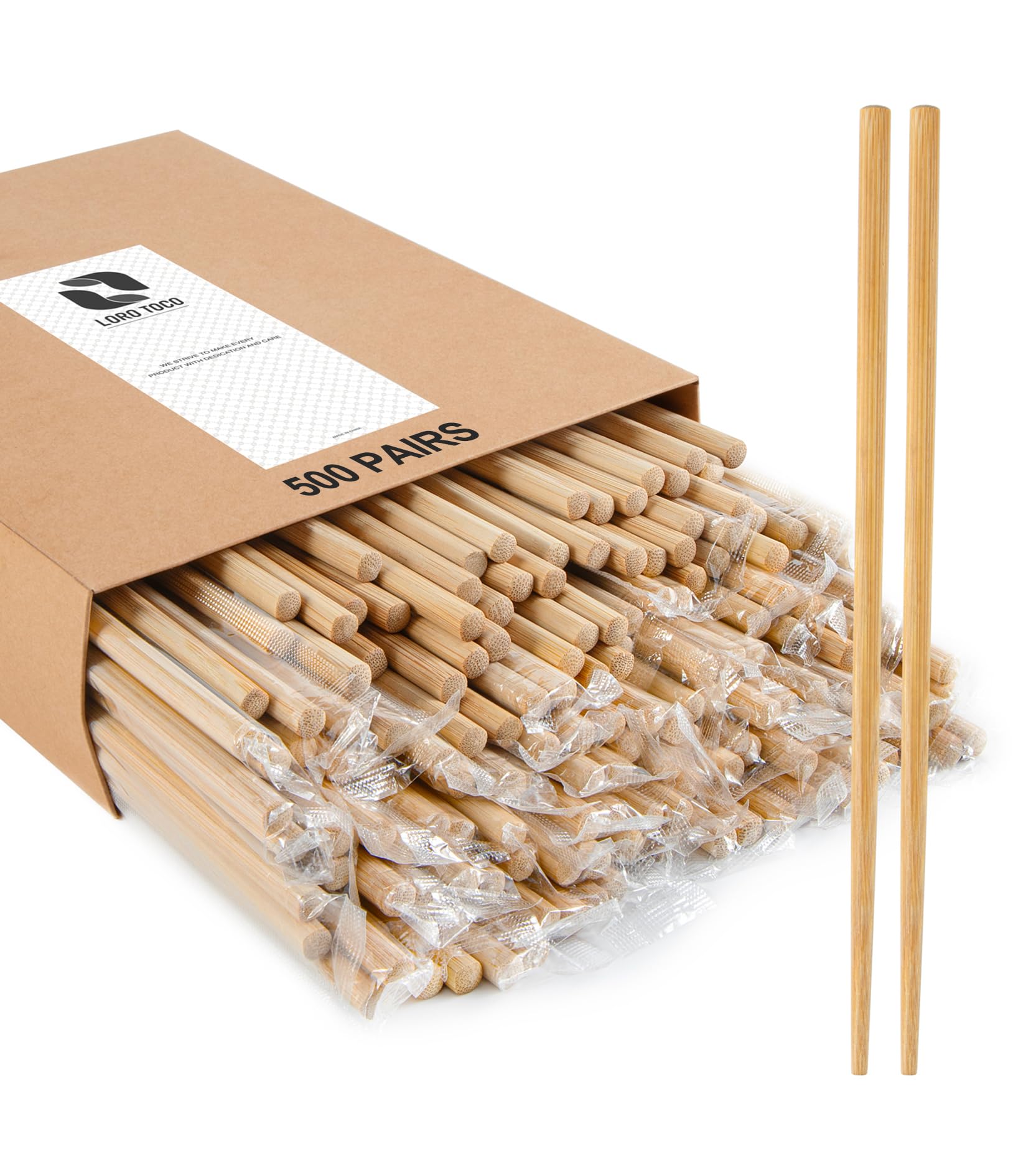200Pairs Bamboo Chopsticks Disposable | Individually Wrapped | Bulk | Separated | Round | Premium Quality-（9.45in) — Amazon image 7