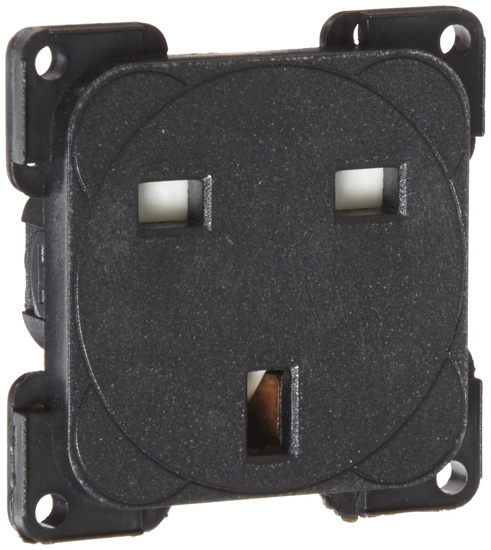 88052000 United Kingdom/Ireland Panel Mount Socket, Black, 13A Rating, 250VAC Voltage