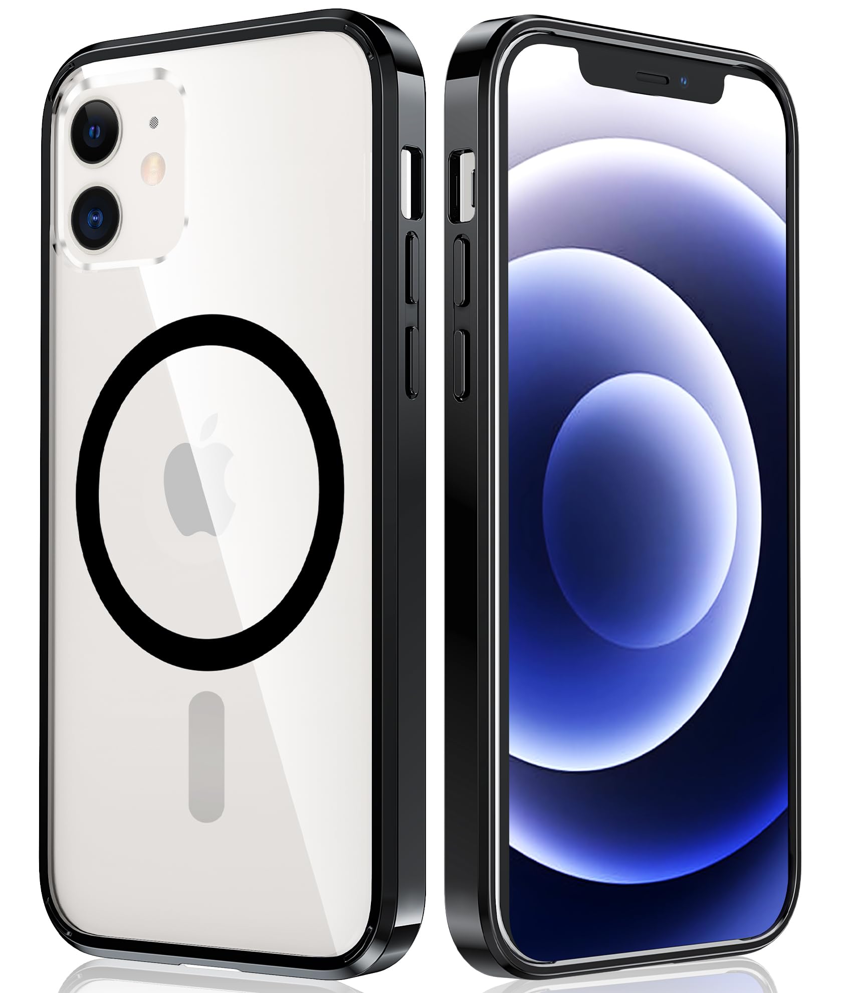 FNTCASE for iPhone 12 Case Clear iPhone 12 Pro Case Compatible with Magsafe | Anti Yellowing, Military Grade Drop Protection, Slim Magnetic Phone Cases, Shockproof Bumper, Transparent Cell Cover