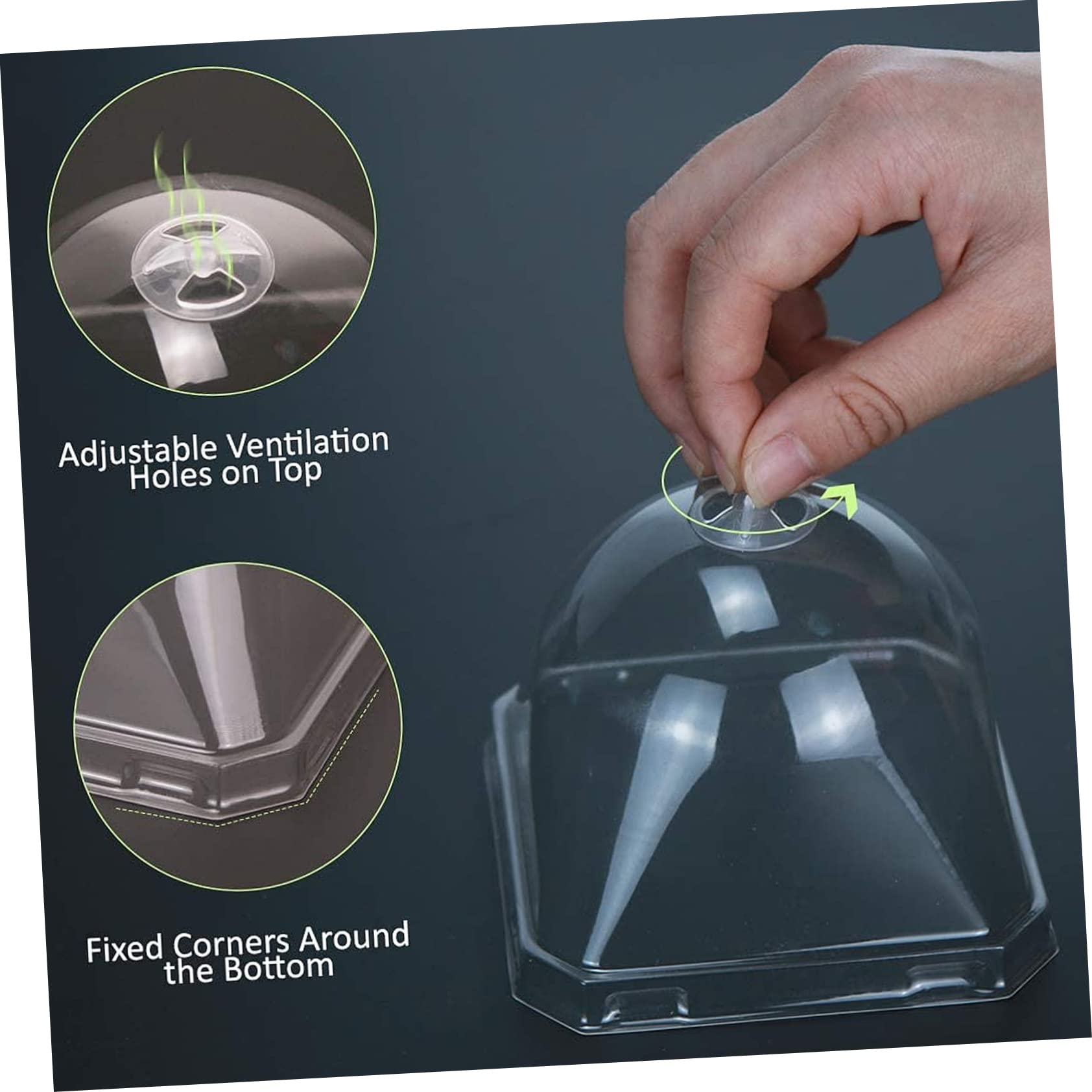 BESPORTBLE Cloche De Protection pour Plantes - Lot de 10 Cloches en Plastique Transparent pour Jardin - Et Potager Idéales Contre Le Gel Et pour La Germination des Semis Parfaites pour