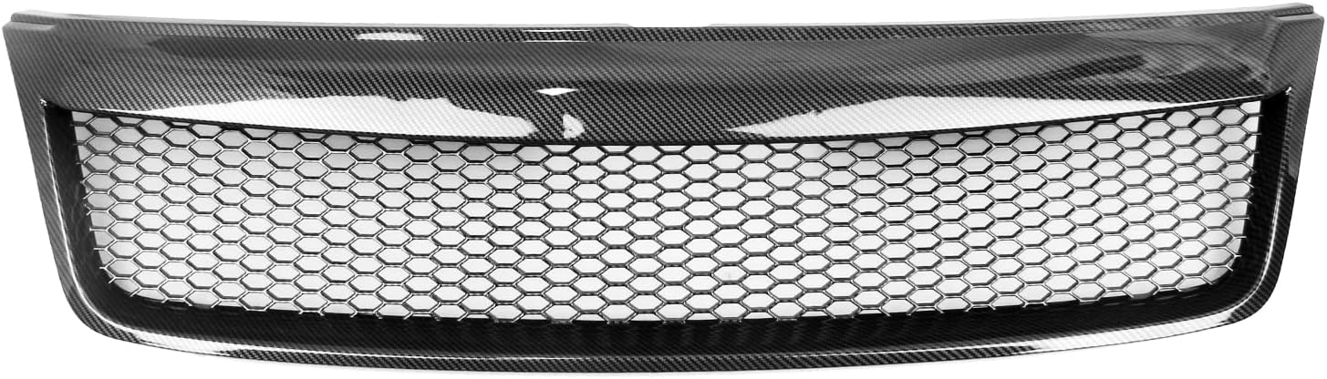Front Bumper Grille Mesh For Subaru Forester 2009-2013 2010 2011 Matte Black Carbon Fiber Look Glossy Black