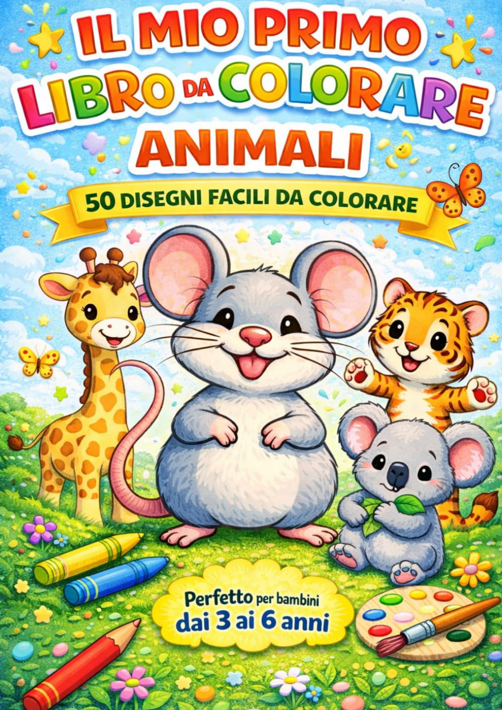 Il Mio Primo Libro da Colorare: Animali e Paesaggi