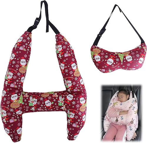 En forma de H - Soporte para la cabeza del coche para niños, almohada de viaje para dormir en el automóvil para dormir largos viajes almohadas para