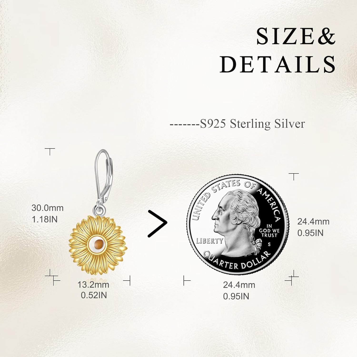 AOBOCO Mustard Seed Earrings for Women Sterling Silver Mountain Cross Earrings Dangle Christian Religion Jewelry Mothers Day Birthday for Mom Wife Friends