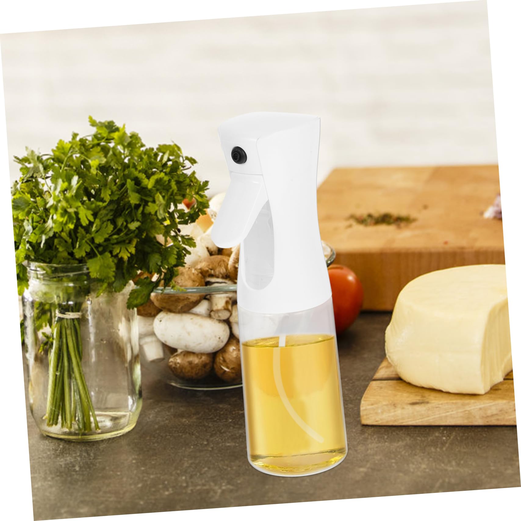 OKUMEYR 1Pc Leak Oil Sprayer for Cooking Oil Container Versatile Kitchen Accessory for Bbq Salad Frying Grilling Compact Design Capacity White
