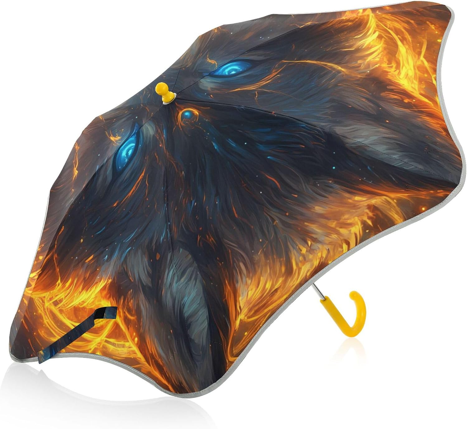 ALAZA Magic Wolf Alchemy Kids Umbrella for Girls Boys Toddler Children Rain & Sun Umbrella