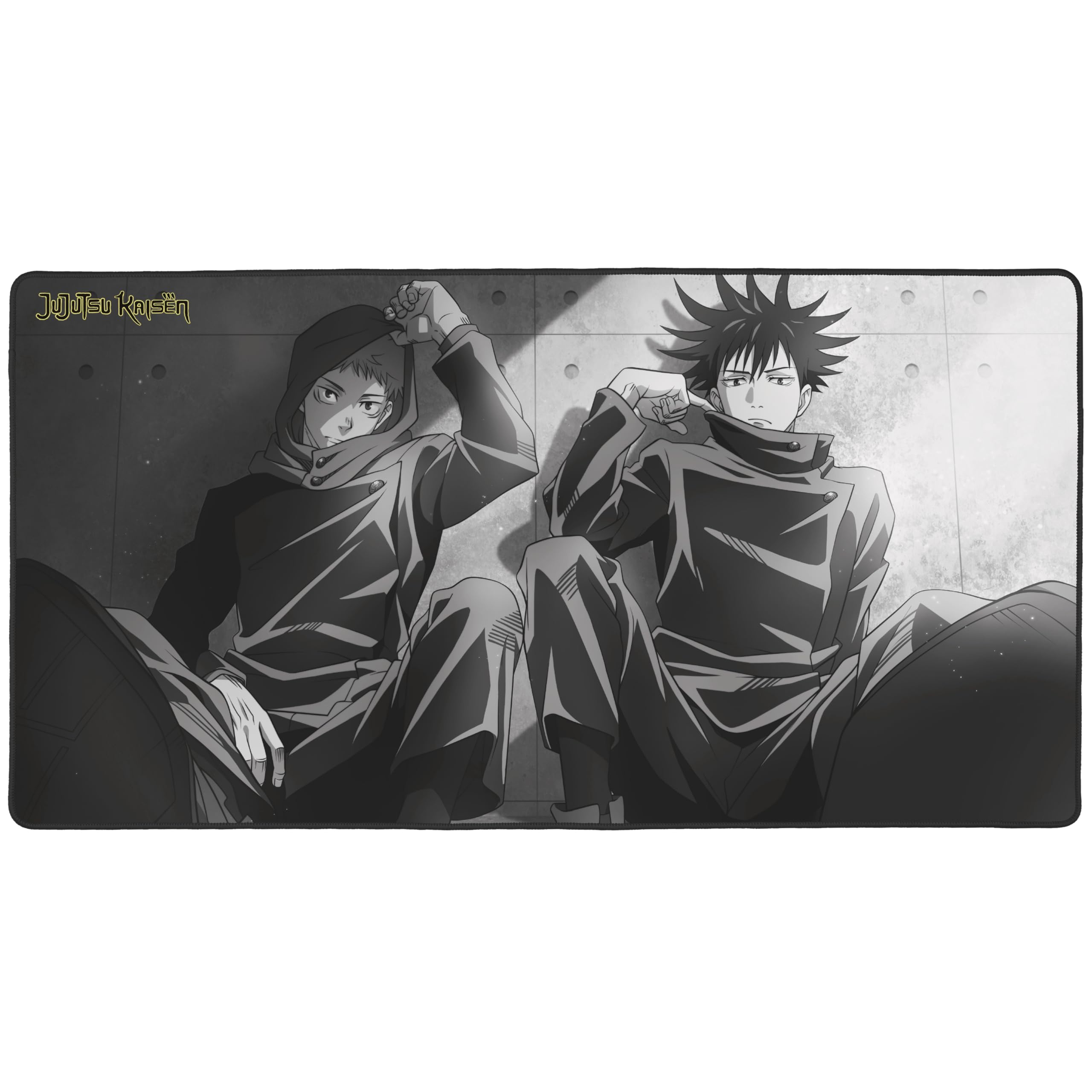 Konix Jujutsu Kaisen Alfombrilla de ratón Gaming XXL 90 x 46 cm - Base Antideslizante de Caucho - Diseño Yuji y Megumi
