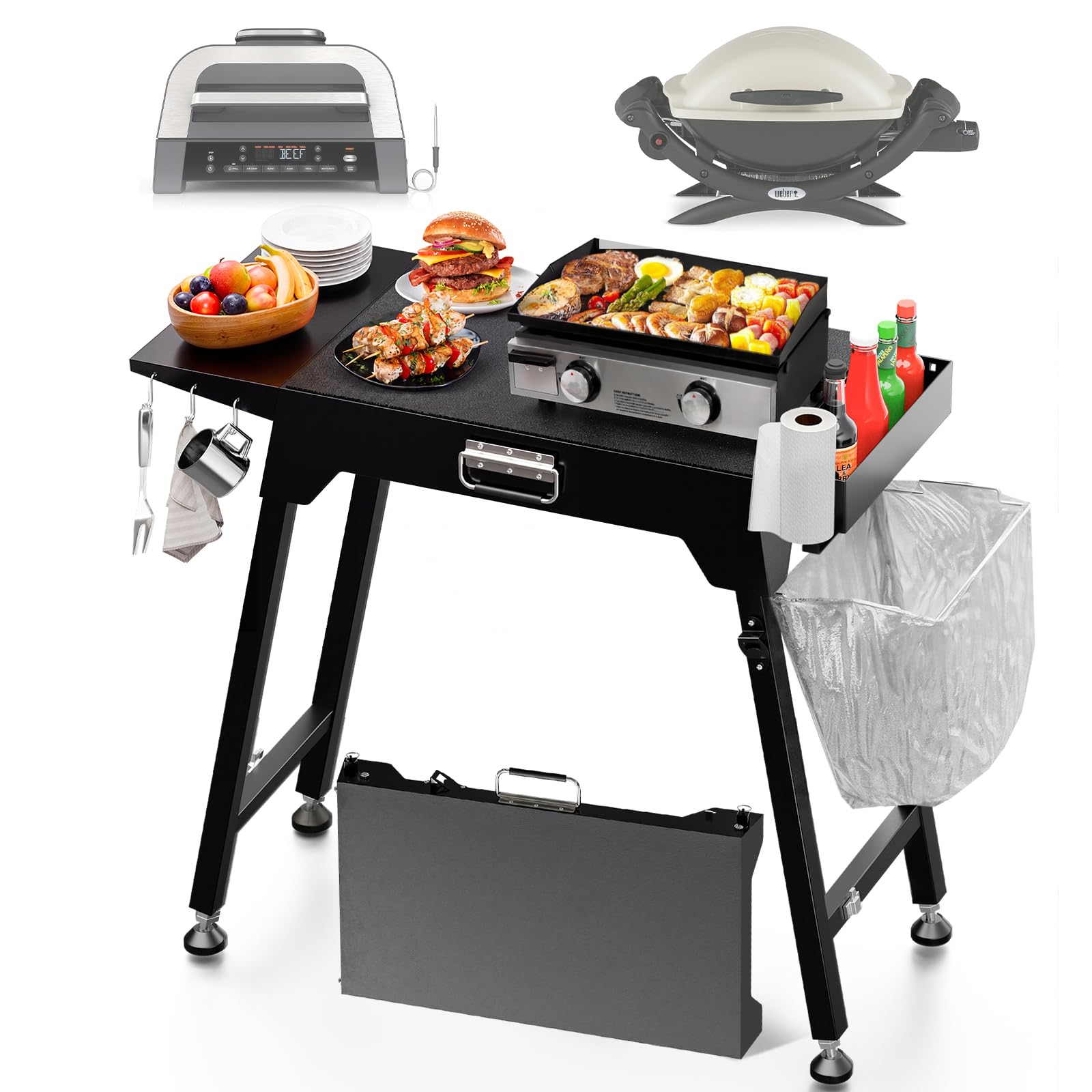 Amazon.com : M KARMATER Foldable Grill Table for Blackstone 17/22