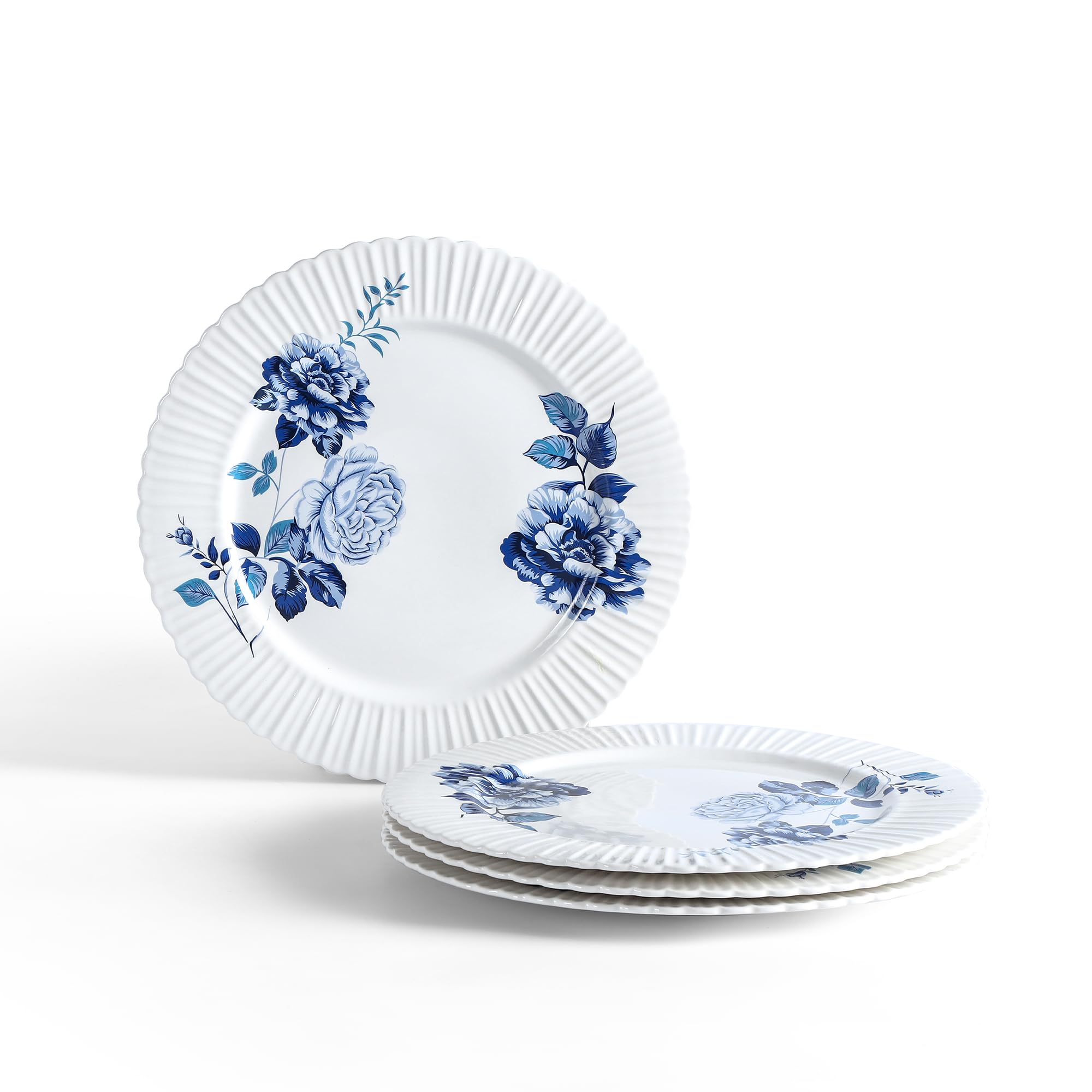 Amazon.com | Stone Lain Fiore 4-Piece Dinner Plate Set New Bone