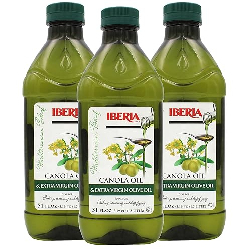 Iberia Aceite de Oliva Virgen Extra y Canola 51 FL. OZ. (1.5 LITROS) (Paquete de 3) disponible en Yaxa Colombia