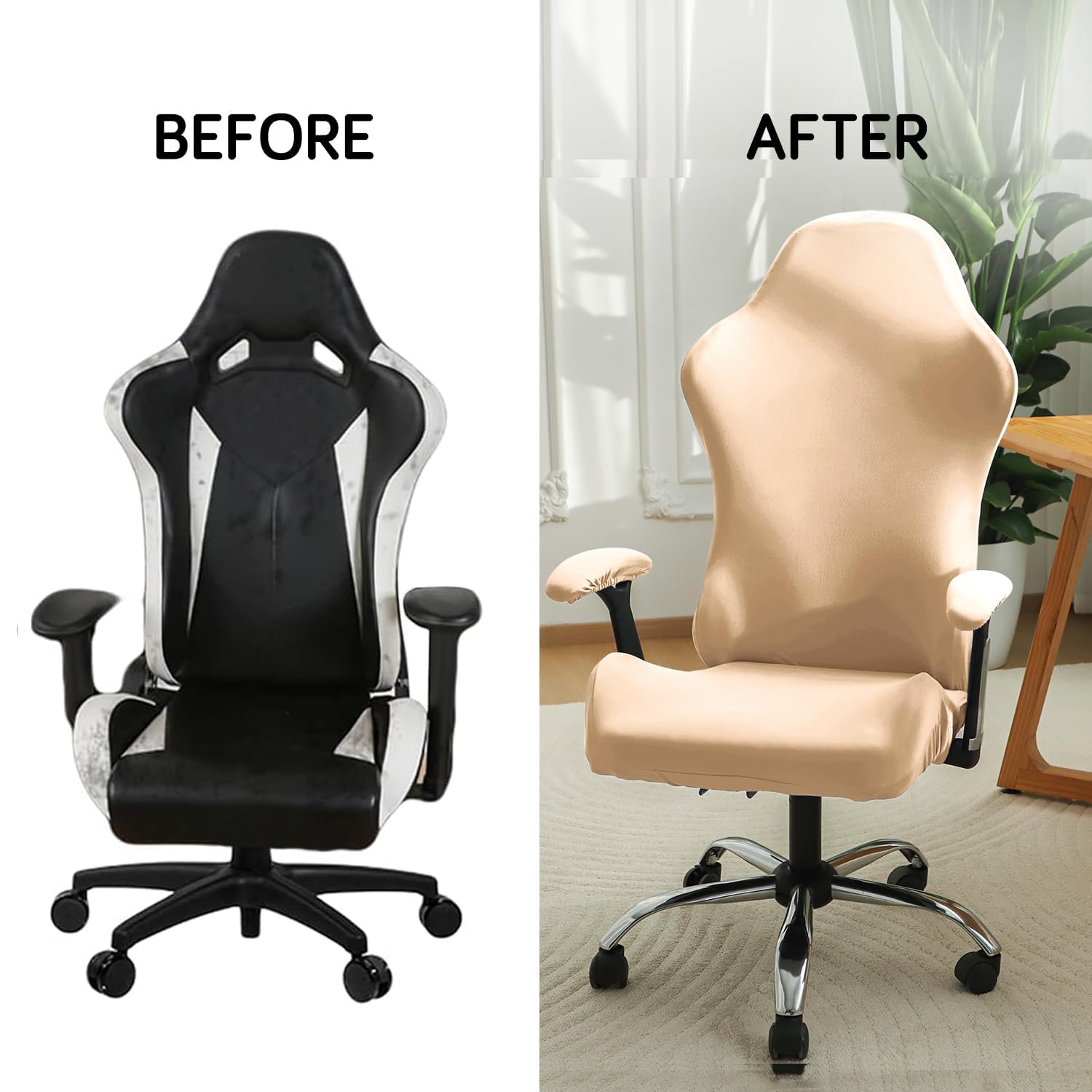HOKIPO Gaming Chair Cover - Beige -6