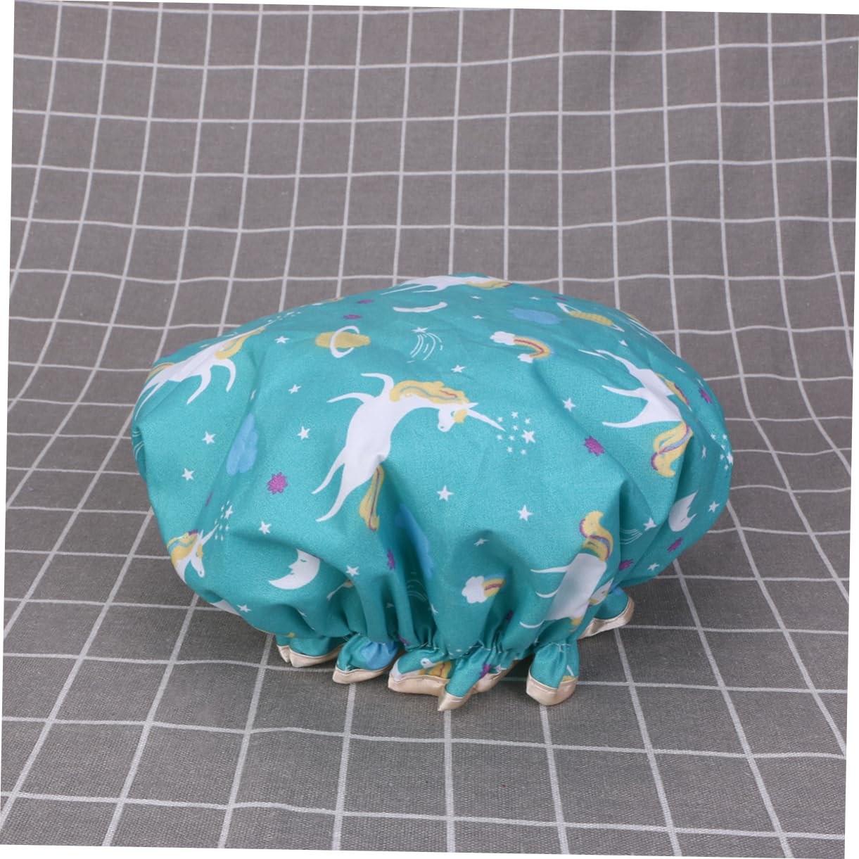 Amosfun 12stücke Teiliges Duschhaube Für Damen Cartoon-einhorn Doppellagig Elastisch Für Bad Spa Und Reisen Grün Rosa Schwarz