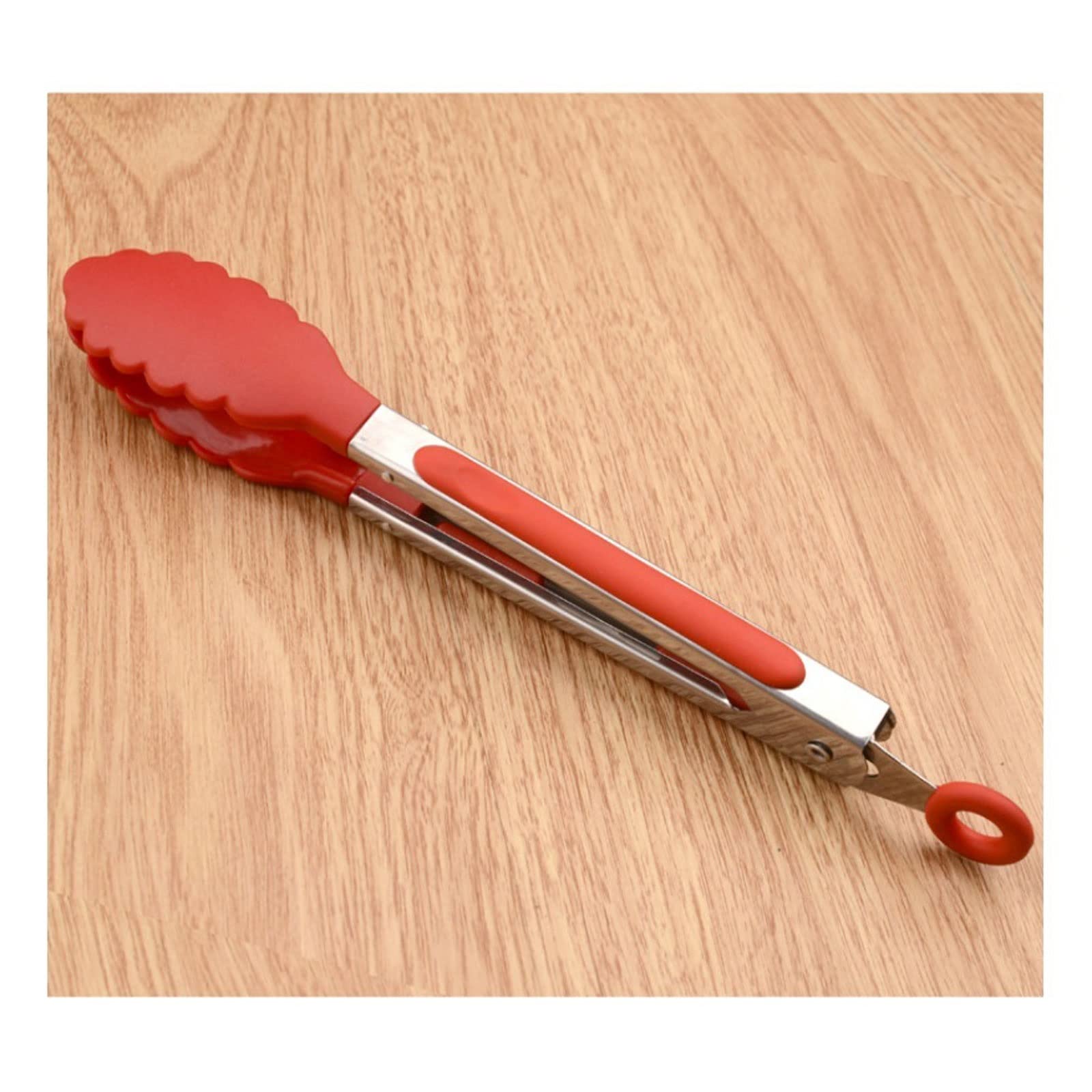 Kochzange, Küchenzange aus Edelstahl, Lebensmittelzange aus Silikon, Lebensmittelqualität, rutschfeste Grillzange, Utensil, Kochklammer (blau)