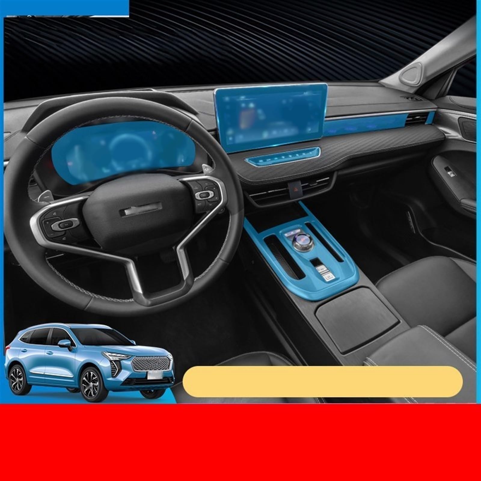 Autoschutzfolie Auto Innen Getriebe Dashboard Schutz Film Transparent Für Great Wall Für Haval Für Jolion 2021 2022 Für LHD Zubehör