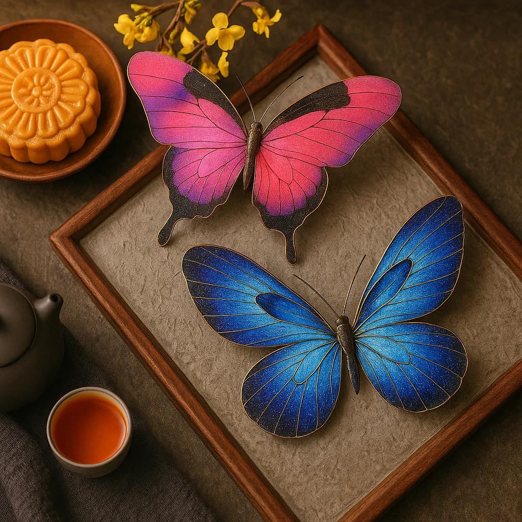 Kit fai da te in filigrana 3D a forma di farfalla cloisonné, 2 pezzi per progetti artistici in filigrana, hobby creativo per principianti, regalo rilassante fatto a mano per la festa della mamma e