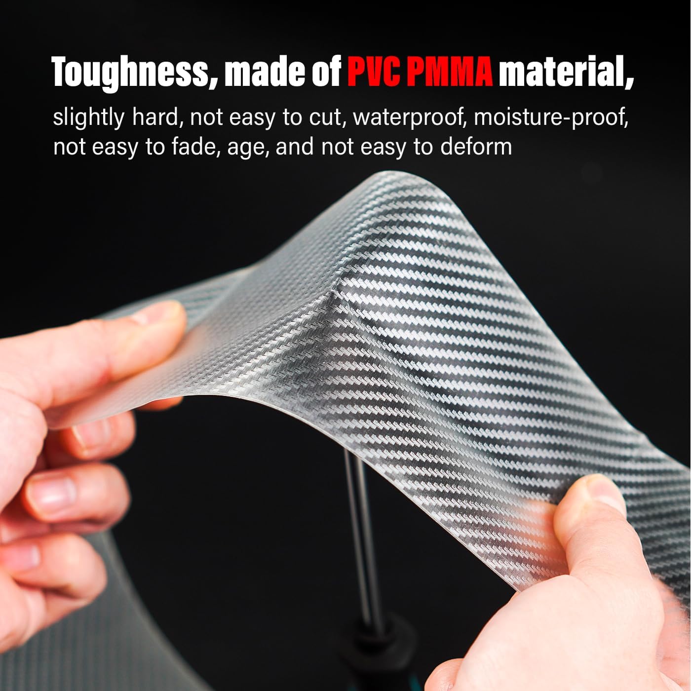 Chooee Bike Frame Protection Tape,High Viscosity Bicycle Frame Protector Stickers-3m(4”x118”),Carbon Fiber Pattern MTB/Road Ride Wrap Frame Protector for Top/Down Tube,Chains and Rest of The Frame.