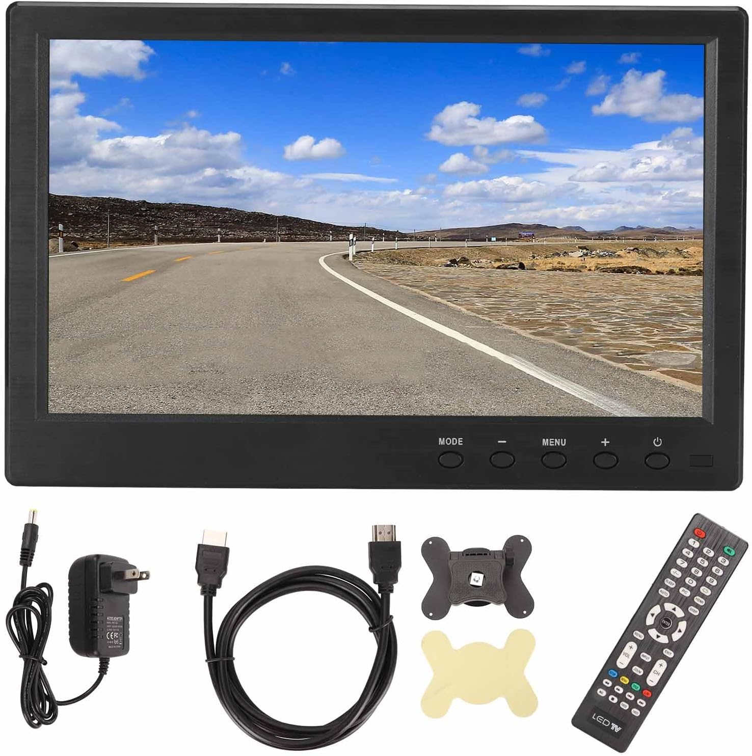 Sanpyl 10.1 inch HD Monitor TFT LCD Color Screen, Portable Monitor with VGA BNC AV Ypbpr Input, 1280x800 Resolution, Supports PAL and NTSC Video Formats, Mini and Multifunctional (US
